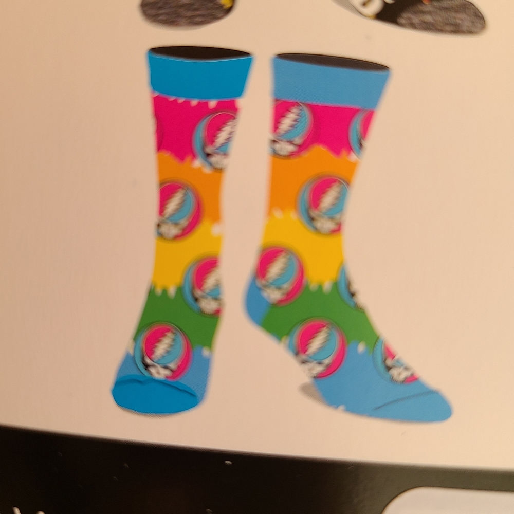 Grateful Dead Socks- 6 Pack of Deadhead Designs. Grate Gift! - Picture 6 of 10